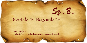 Szoták Bagamér névjegykártya